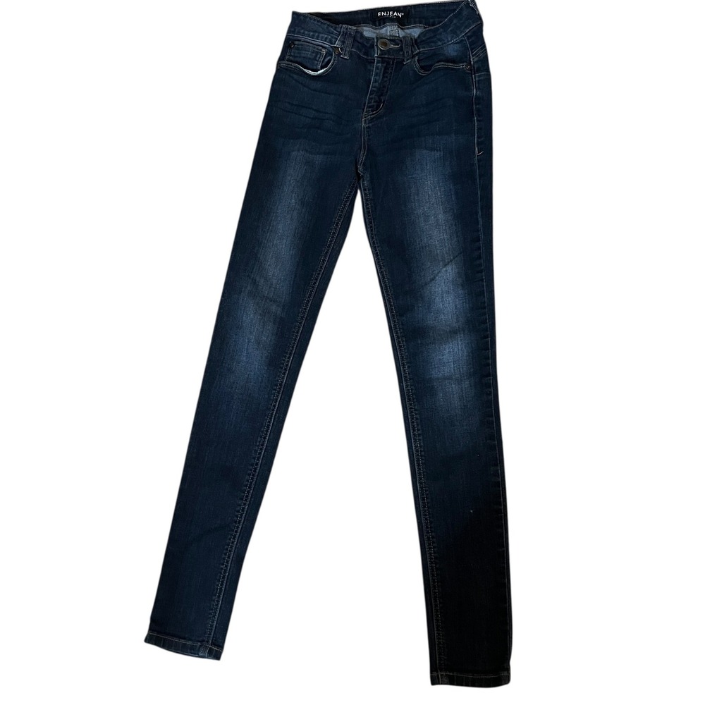 ENJEAN Denim Co‎ Skinny Jeans Juniors Size 1 Dark Wash Denim Stretch Slim Fit